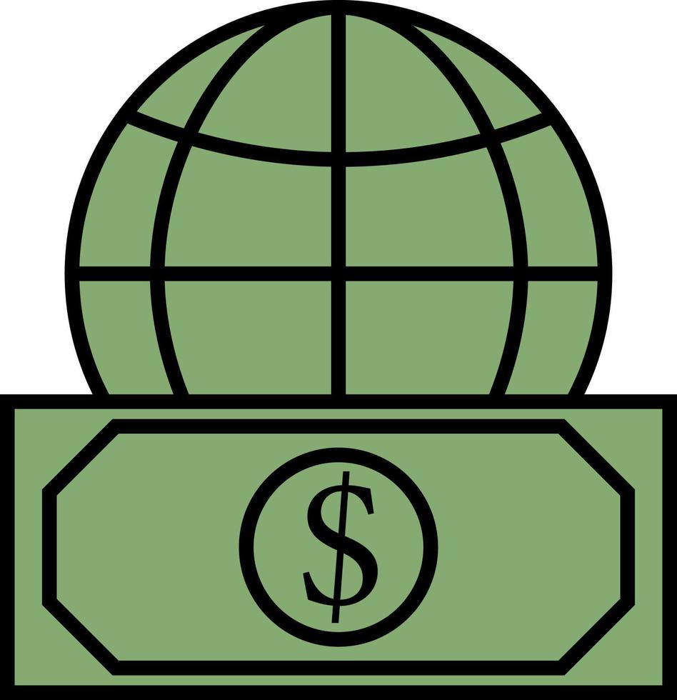 weltweite Finanzen, Illustration, Vektor auf weißem Hintergrund.