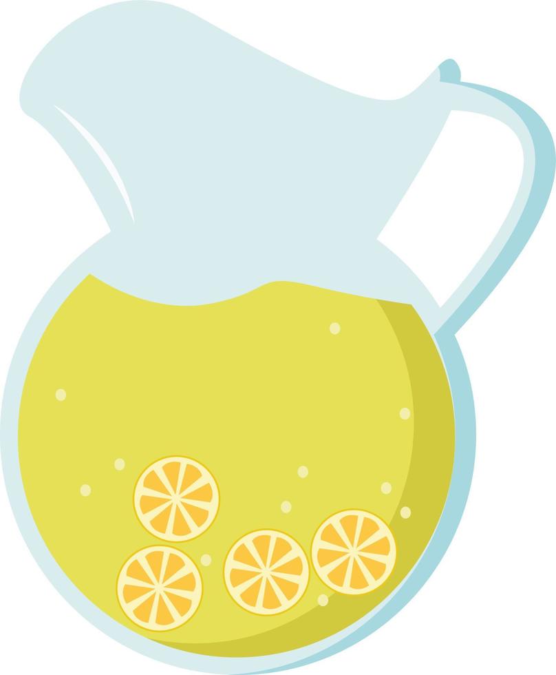 Limonade, Illustration, Vektor auf weißem Hintergrund.