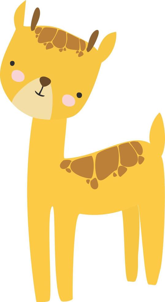 giraff, illustration, vektor på vit bakgrund.