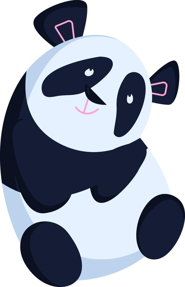 süßer Panda, Illustration, Vektor auf weißem Hintergrund.