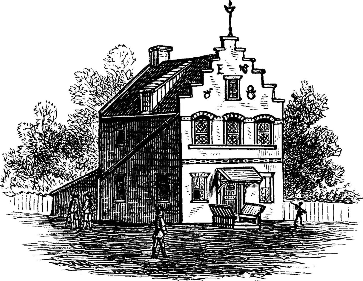 dutch årgång illustration. vektor