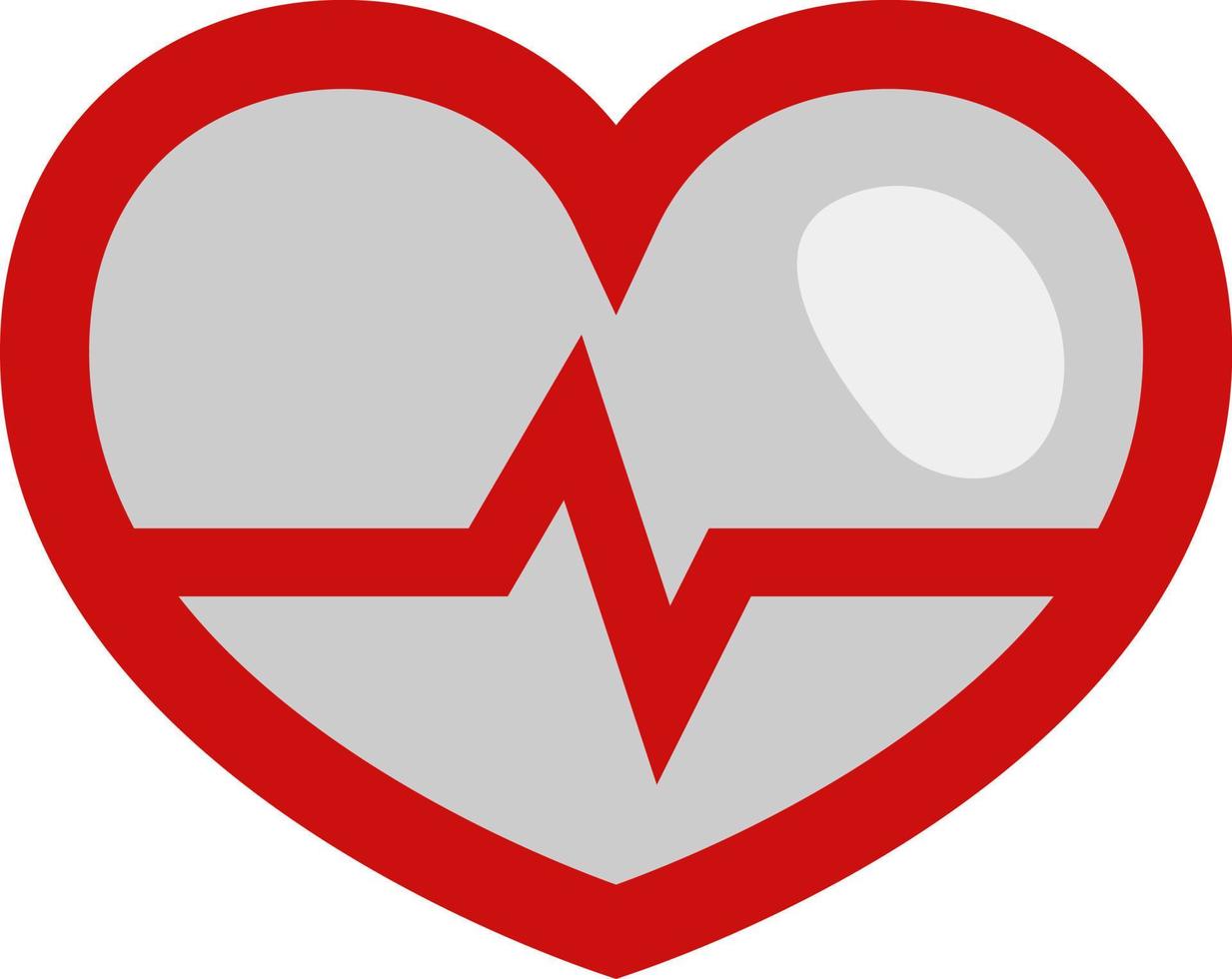 Medizinisches EKG, Illustration, Vektor auf weißem Hintergrund.