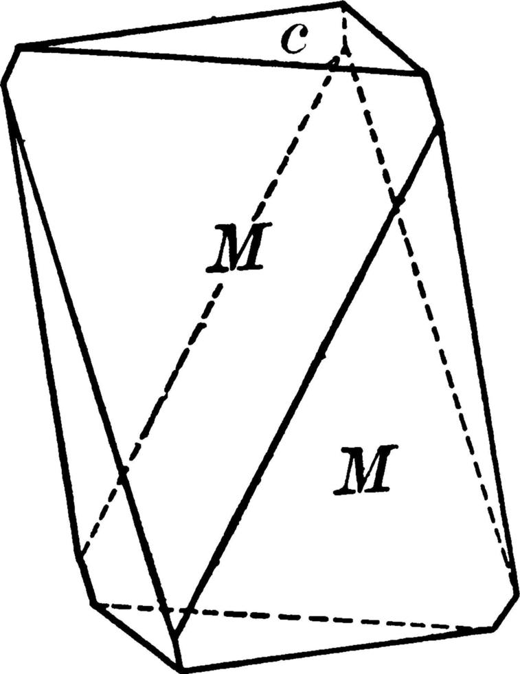 kalcit, årgång illustration. vektor