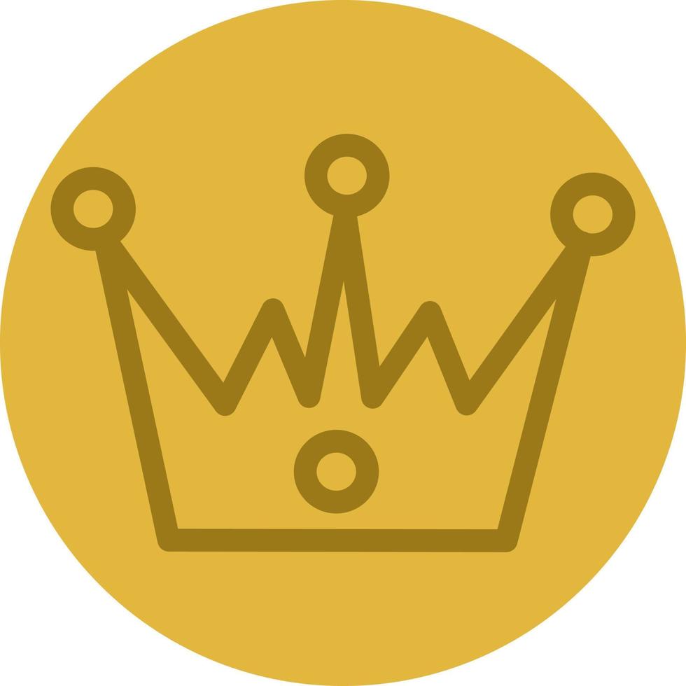 Goldene Krone, Symbolabbildung, Vektor auf weißem Hintergrund