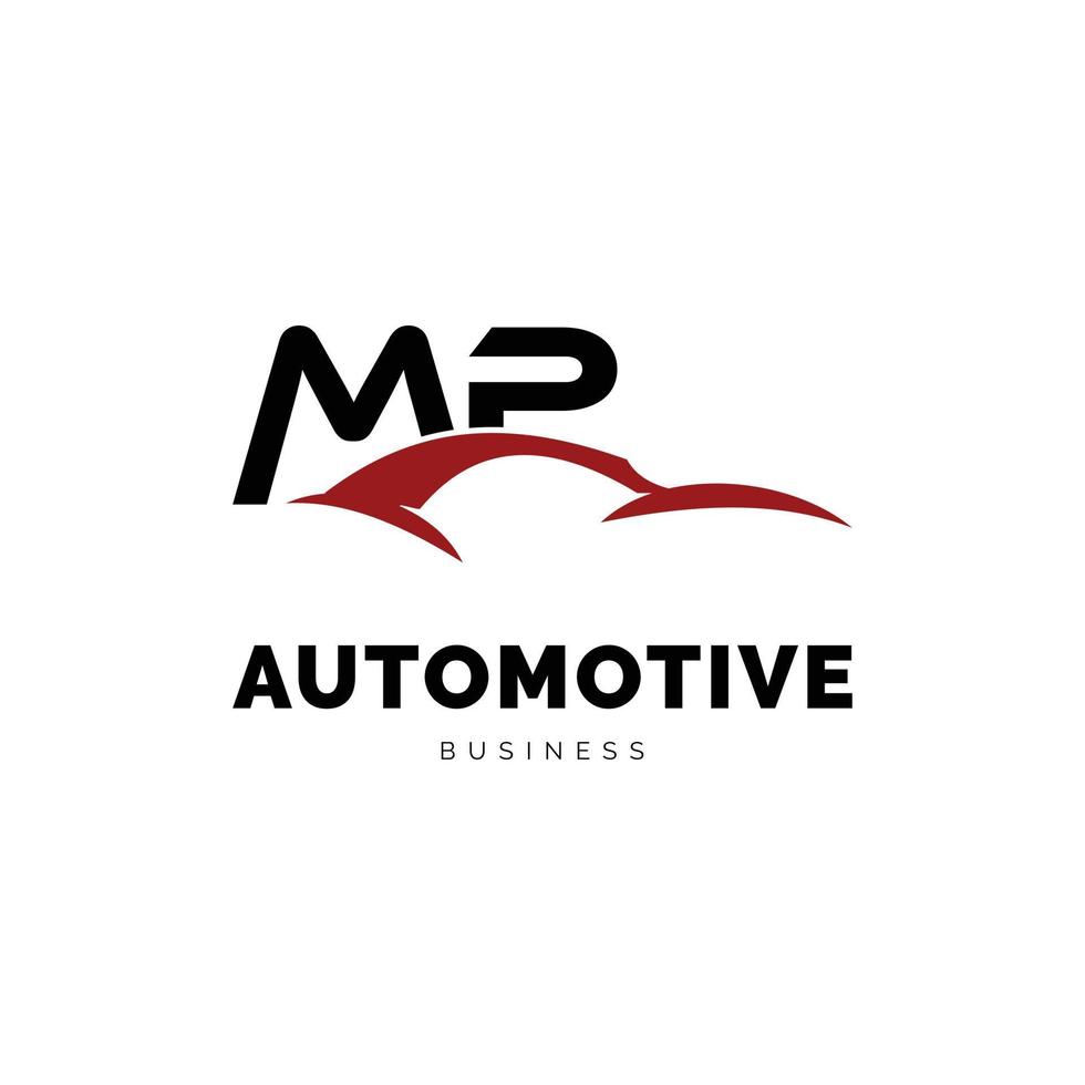Anfangsbuchstabe mp Automobil-Auto-Symbol-Logo-Design-Vorlage vektor