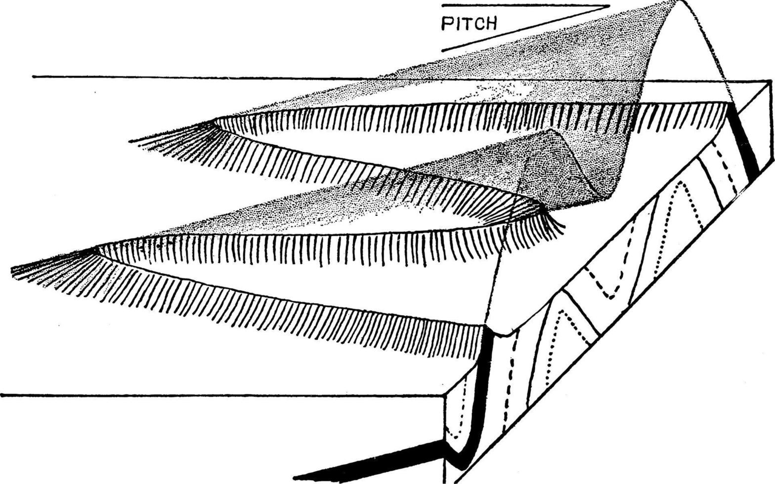 pitching veck, årgång illustration. vektor