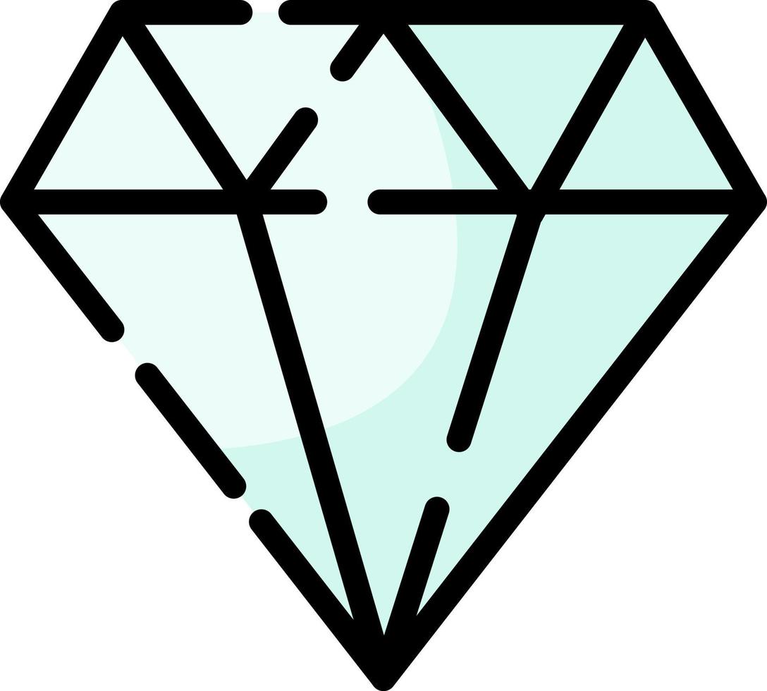 bröllop diamant, illustration, vektor på en vit bakgrund.