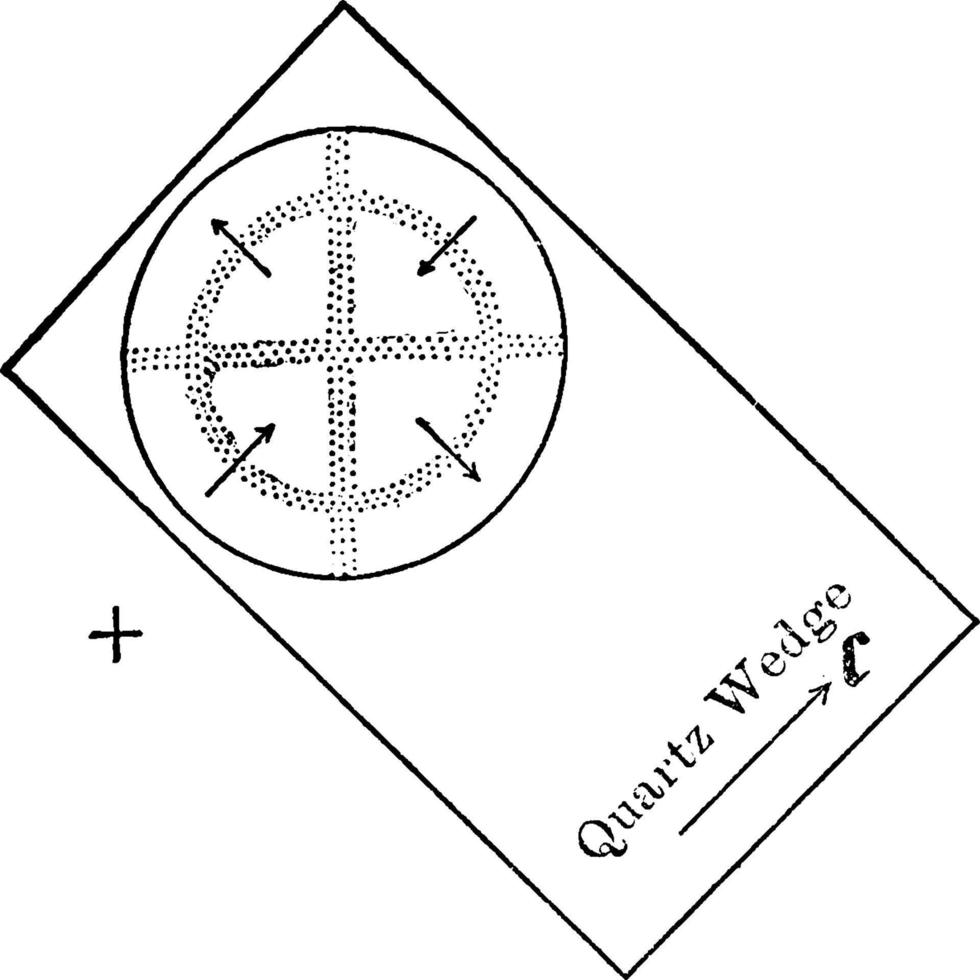 einachsige Interferenz, Vintage-Illustration vektor