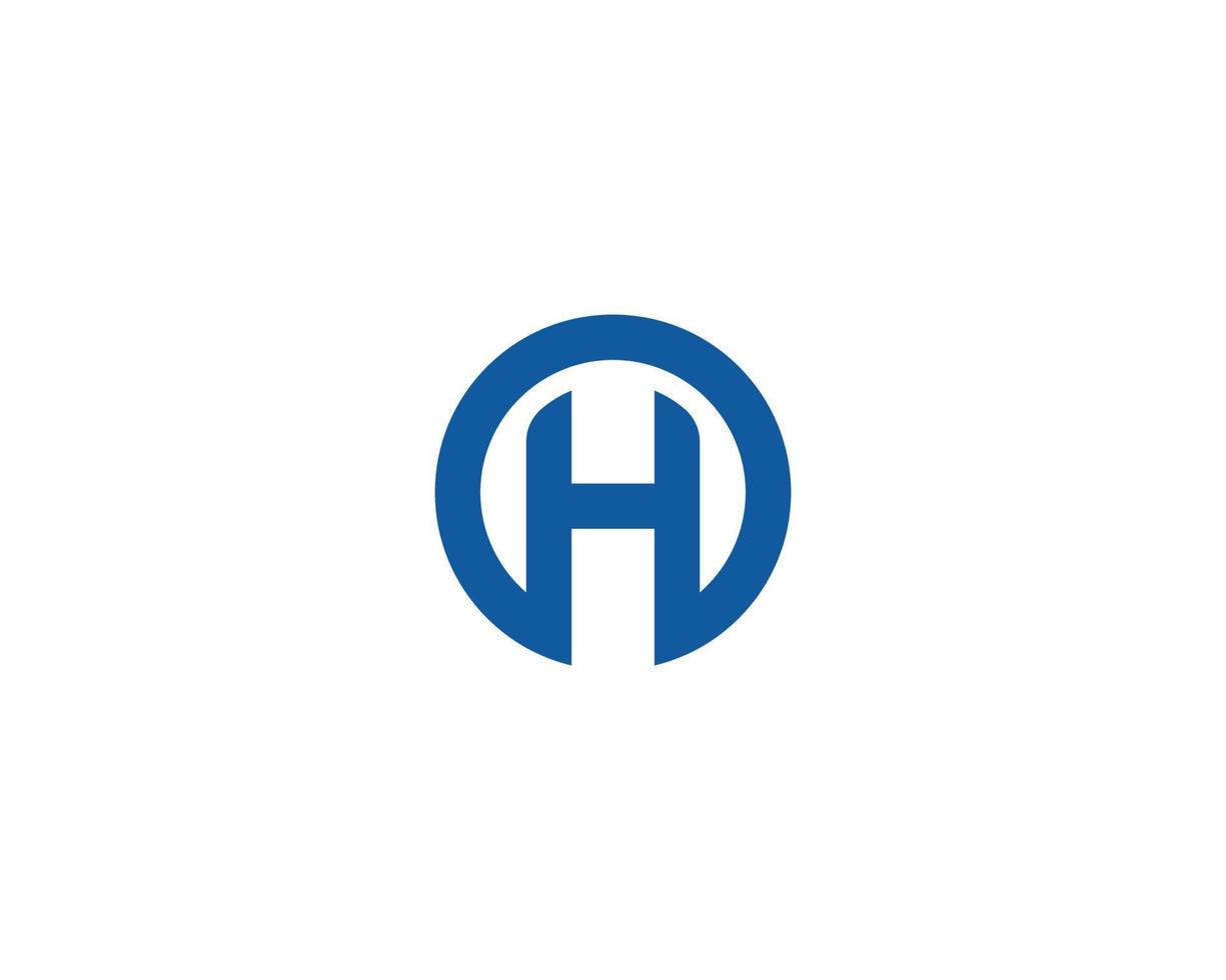 h logotyp design vektor mall