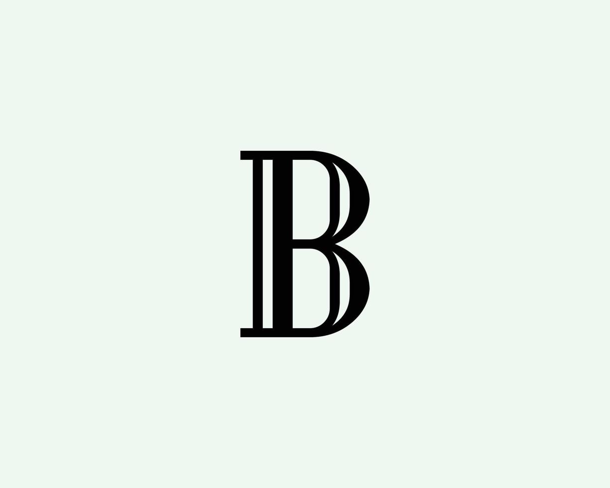 b logotyp design vektor mall