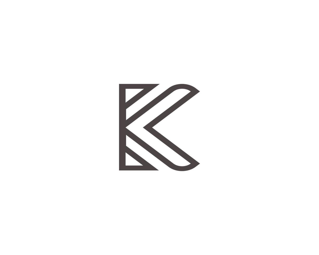 k kk-Logo-Design-Vektorvorlage vektor