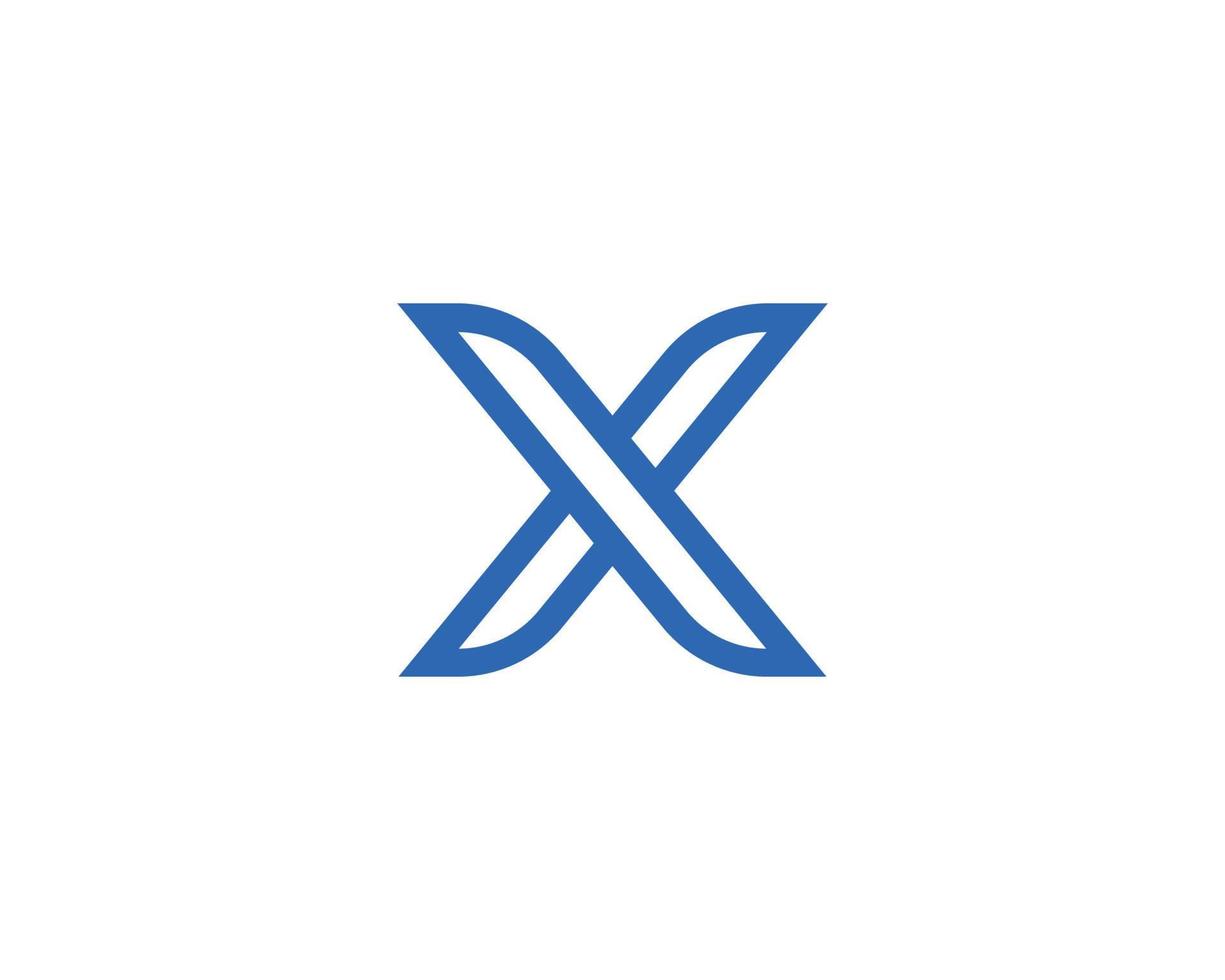 x-Logo-Design-Vektorvorlage vektor