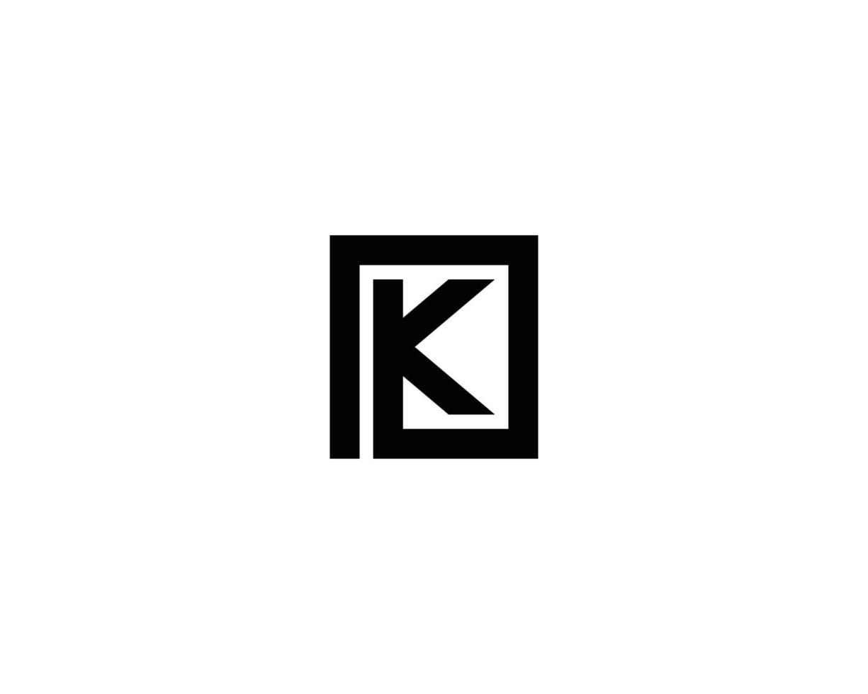 k kk-Logo-Design-Vektorvorlage vektor