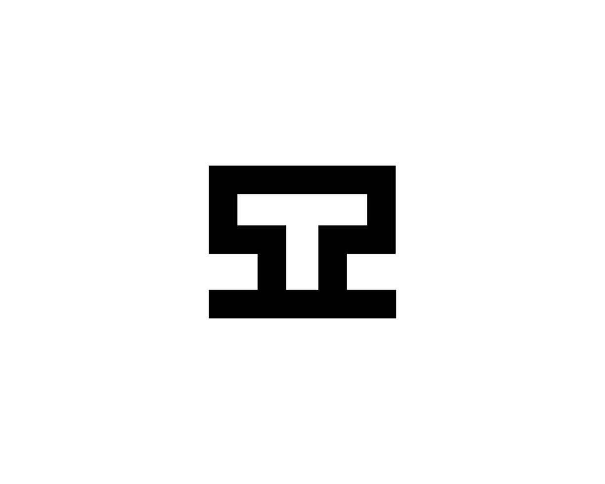 t logotyp design vektor mall