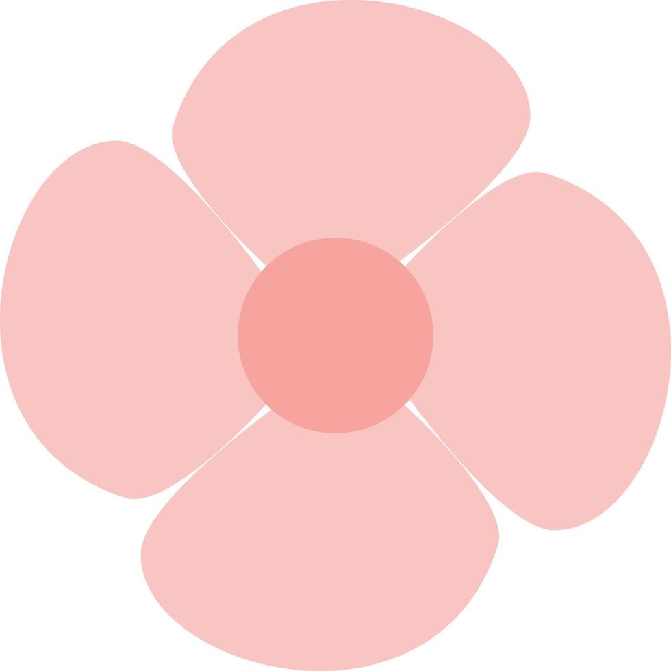 delikat rosa blomma, illustration, vektor, på en vit bakgrund. vektor