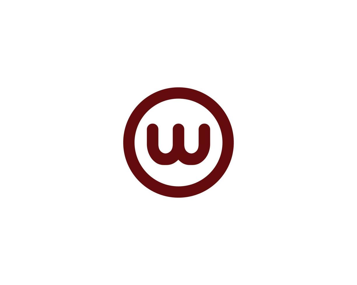 w logotyp design vektor mall