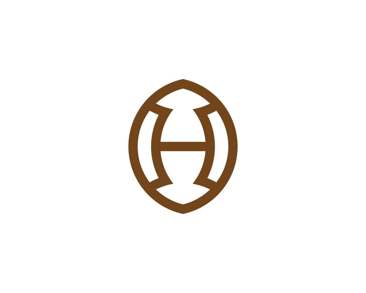 h logotyp design vektor mall