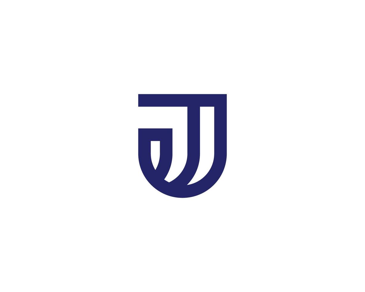 j logotyp design vektor mall