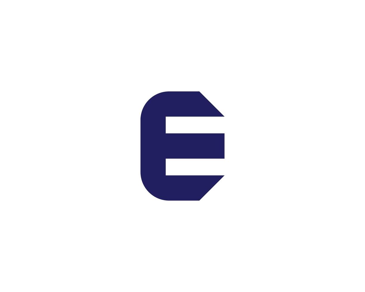 e-Logo-Design-Vektorvorlage vektor