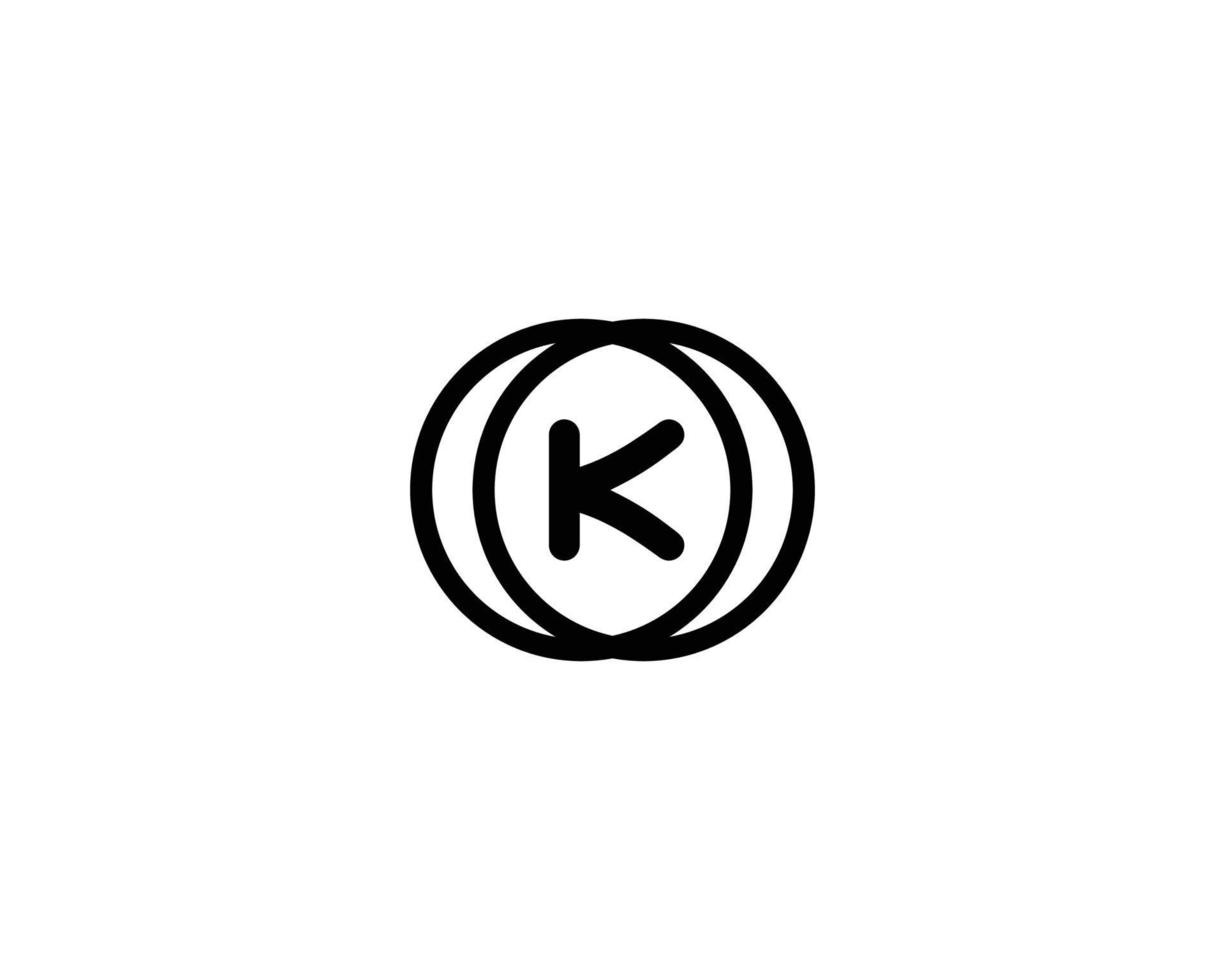 k kk logotyp design vektor mall