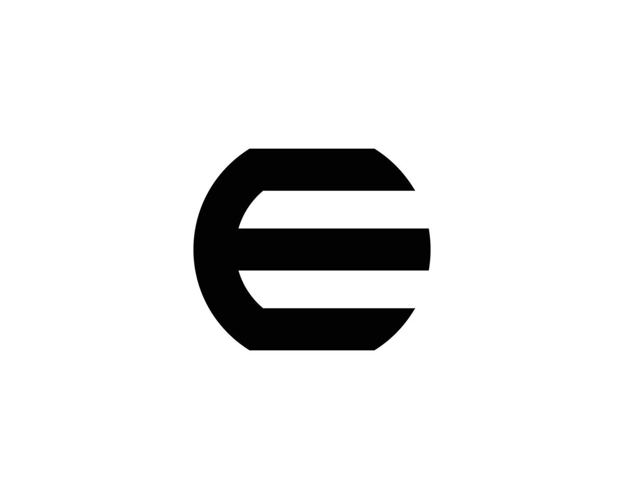 e logotyp design vektor mall