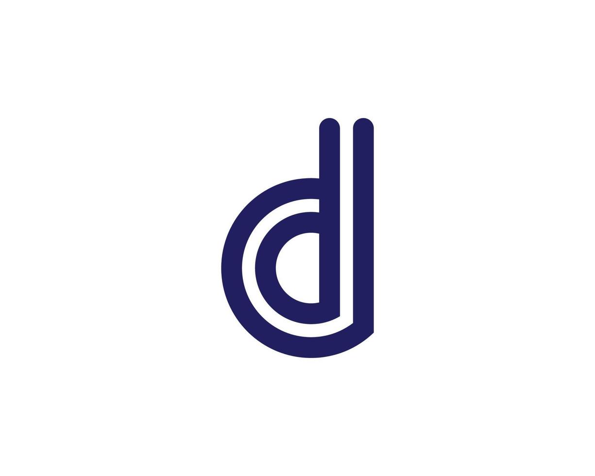 d-Logo-Design-Vektorvorlage vektor