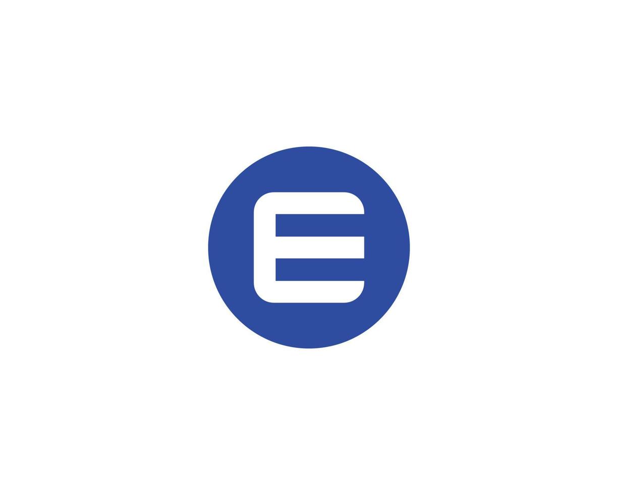 e logotyp design vektor mall