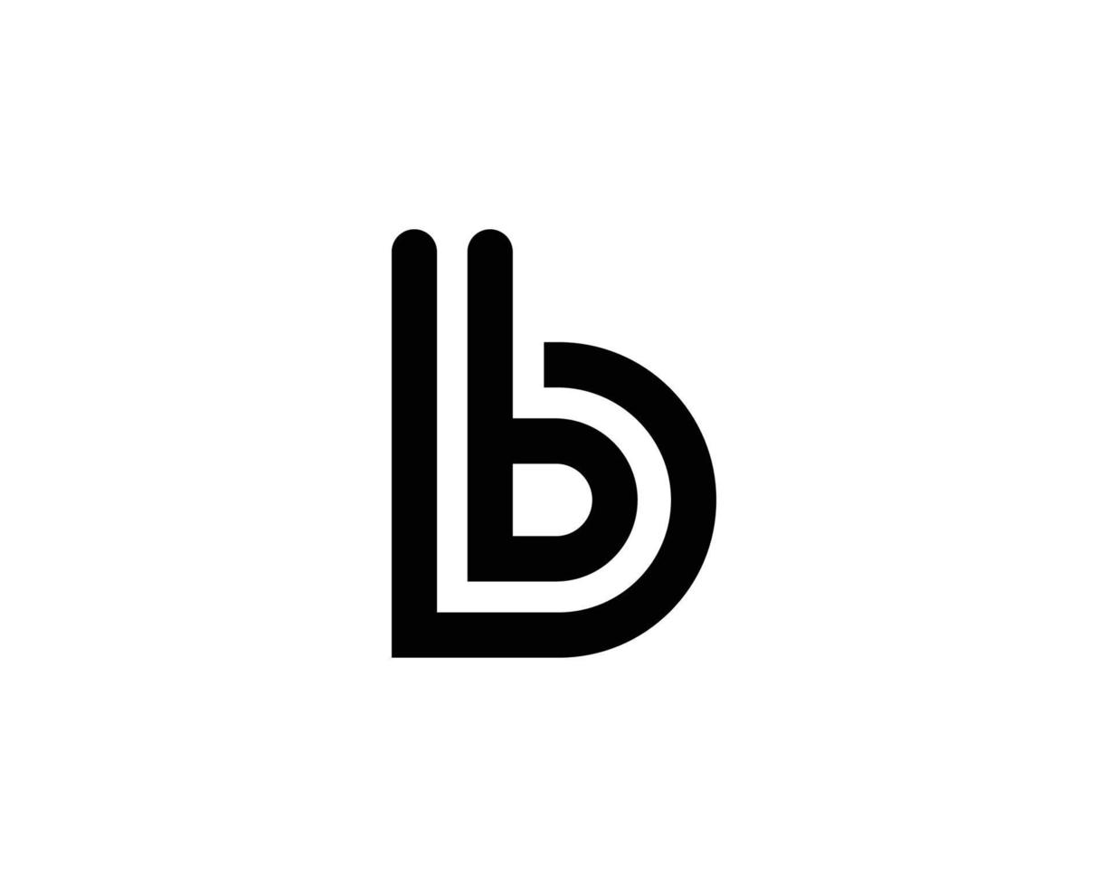 b logotyp design vektor mall
