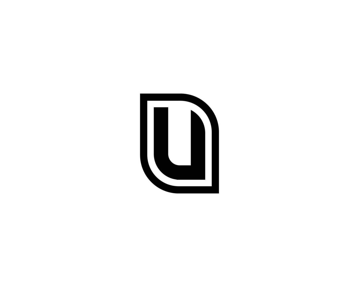 u logotyp design vektor mall