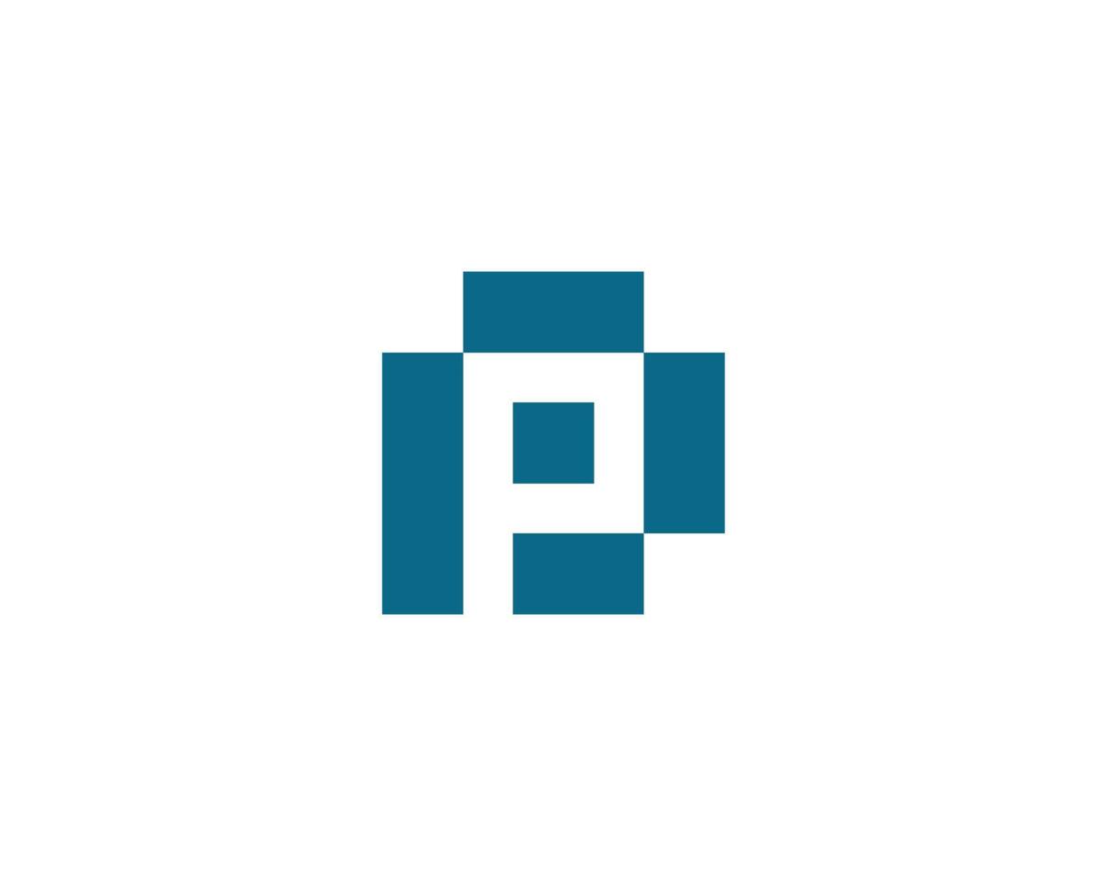 p logotyp design vektor mall