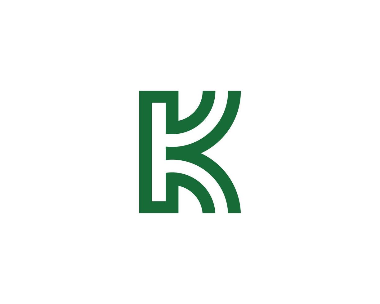 k kk-Logo-Design-Vektorvorlage vektor