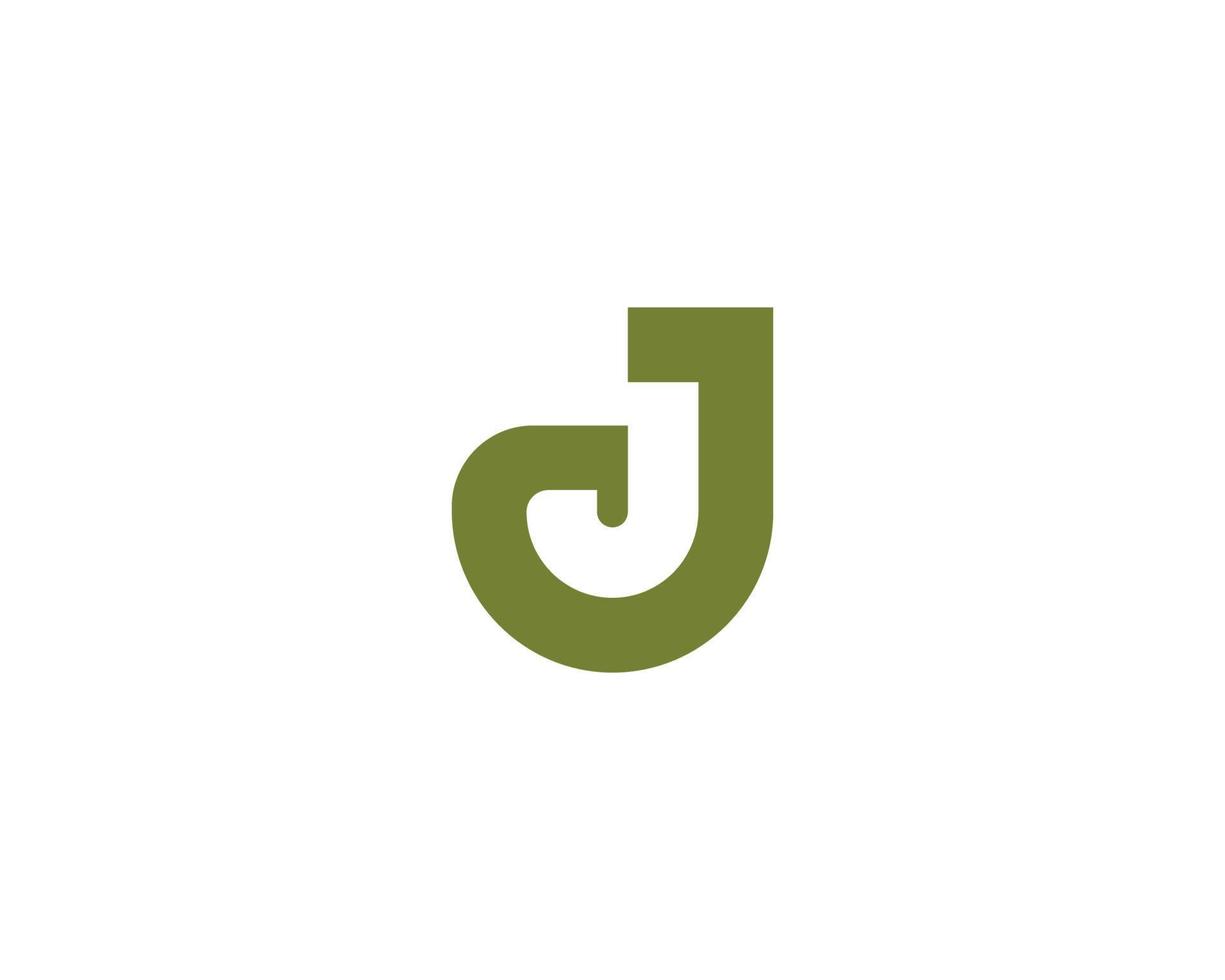 j logotyp design vektor mall