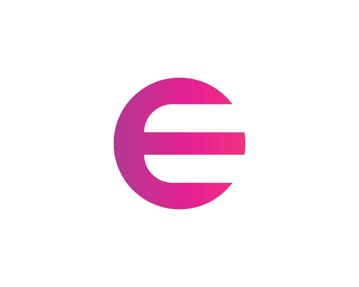 e-Logo-Design-Vektorvorlage vektor