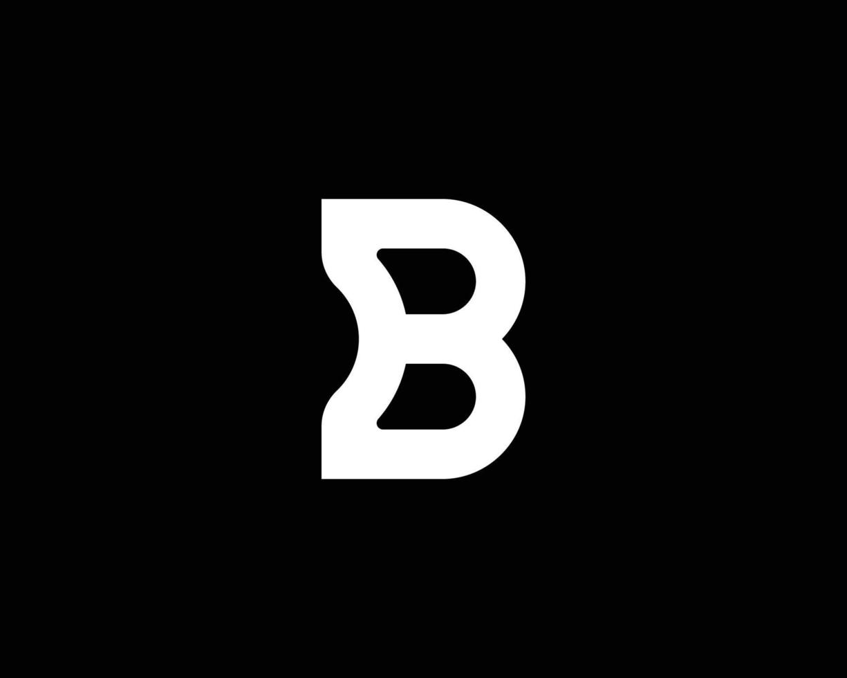 b logotyp design vektor mall