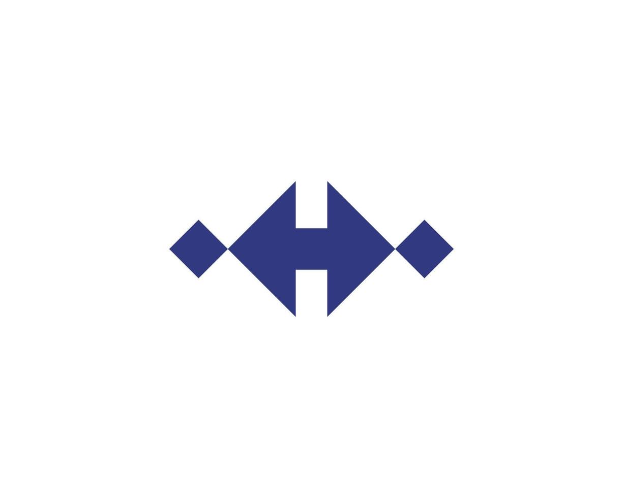 h logotyp design vektor mall