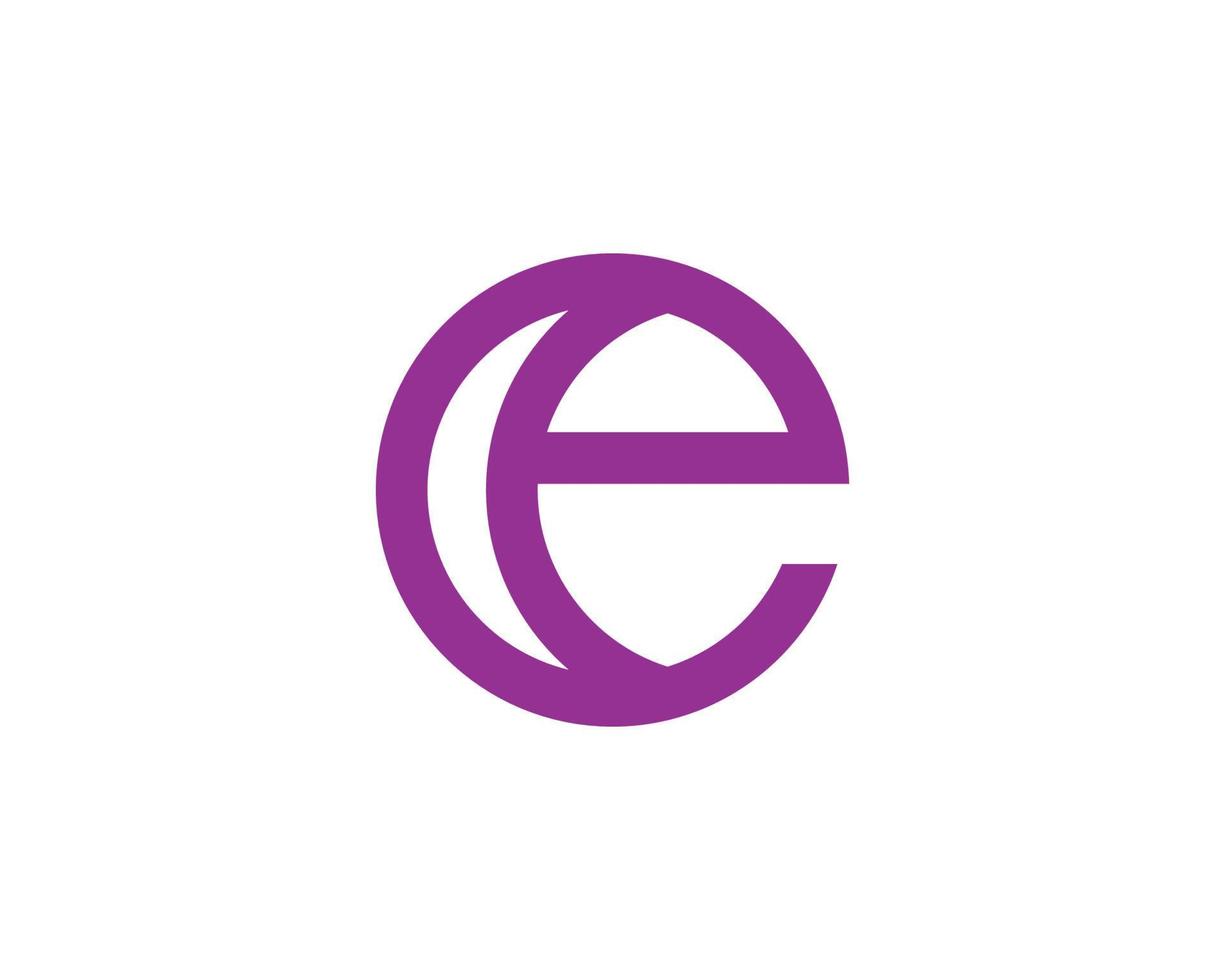 e logotyp design vektor mall