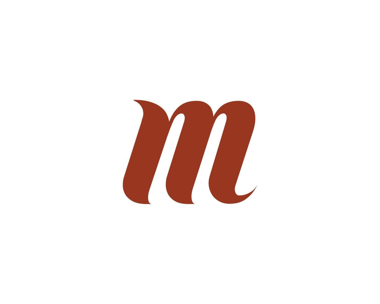 m logotyp design vektor mall