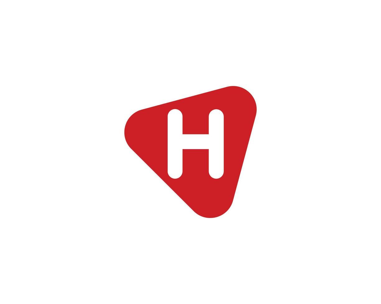 h logotyp design vektor mall