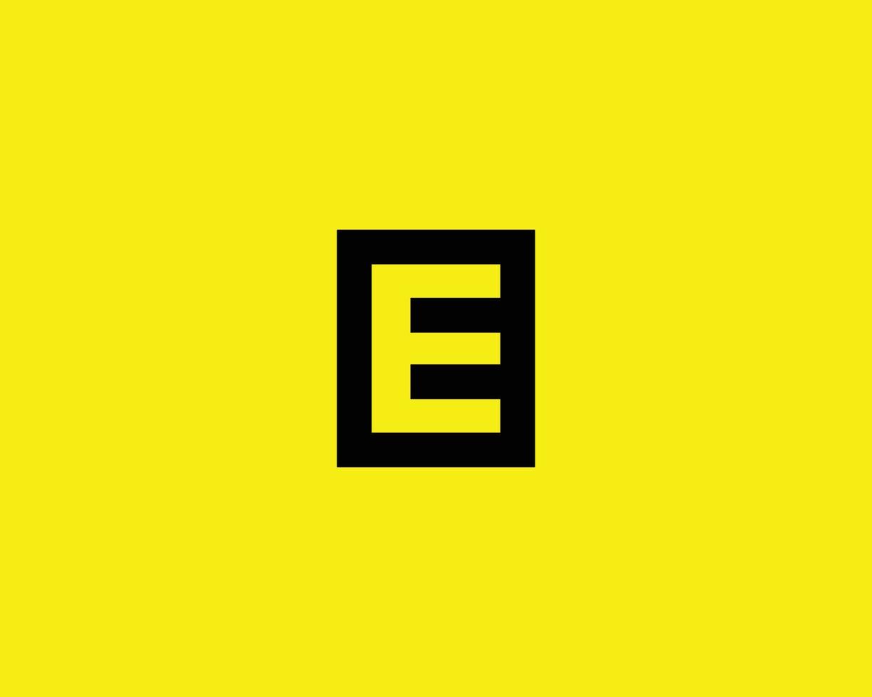 e logotyp design vektor mall