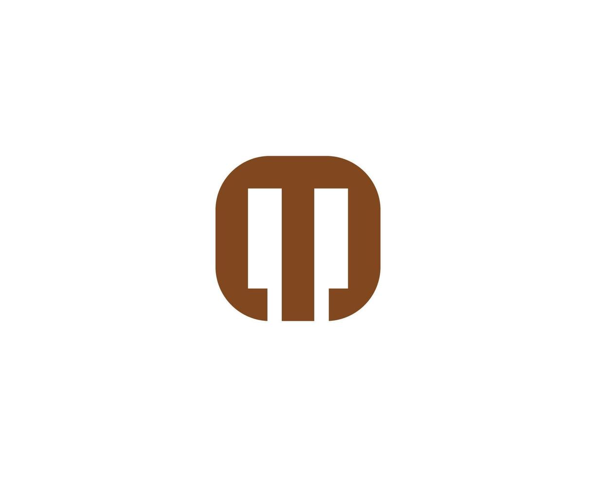 m logotyp design vektor mall
