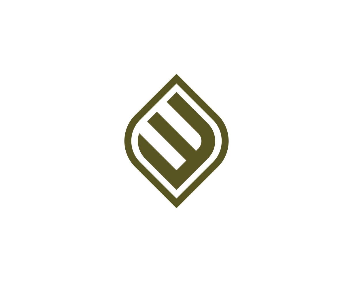 w logotyp design vektor mall