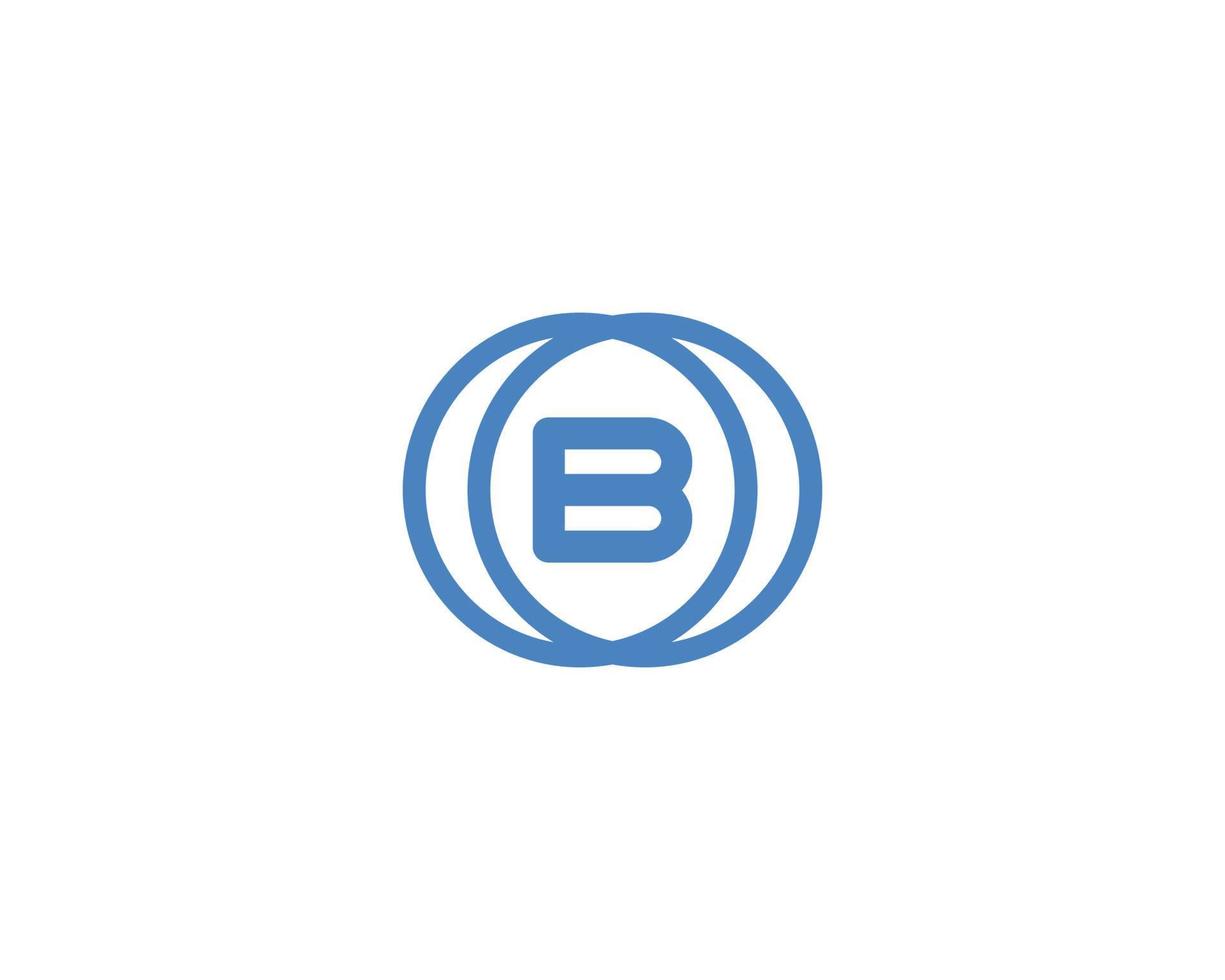 b logotyp design vektor mall