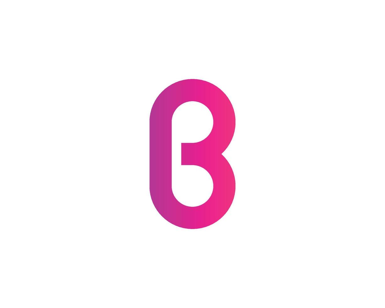 b logotyp design vektor mall