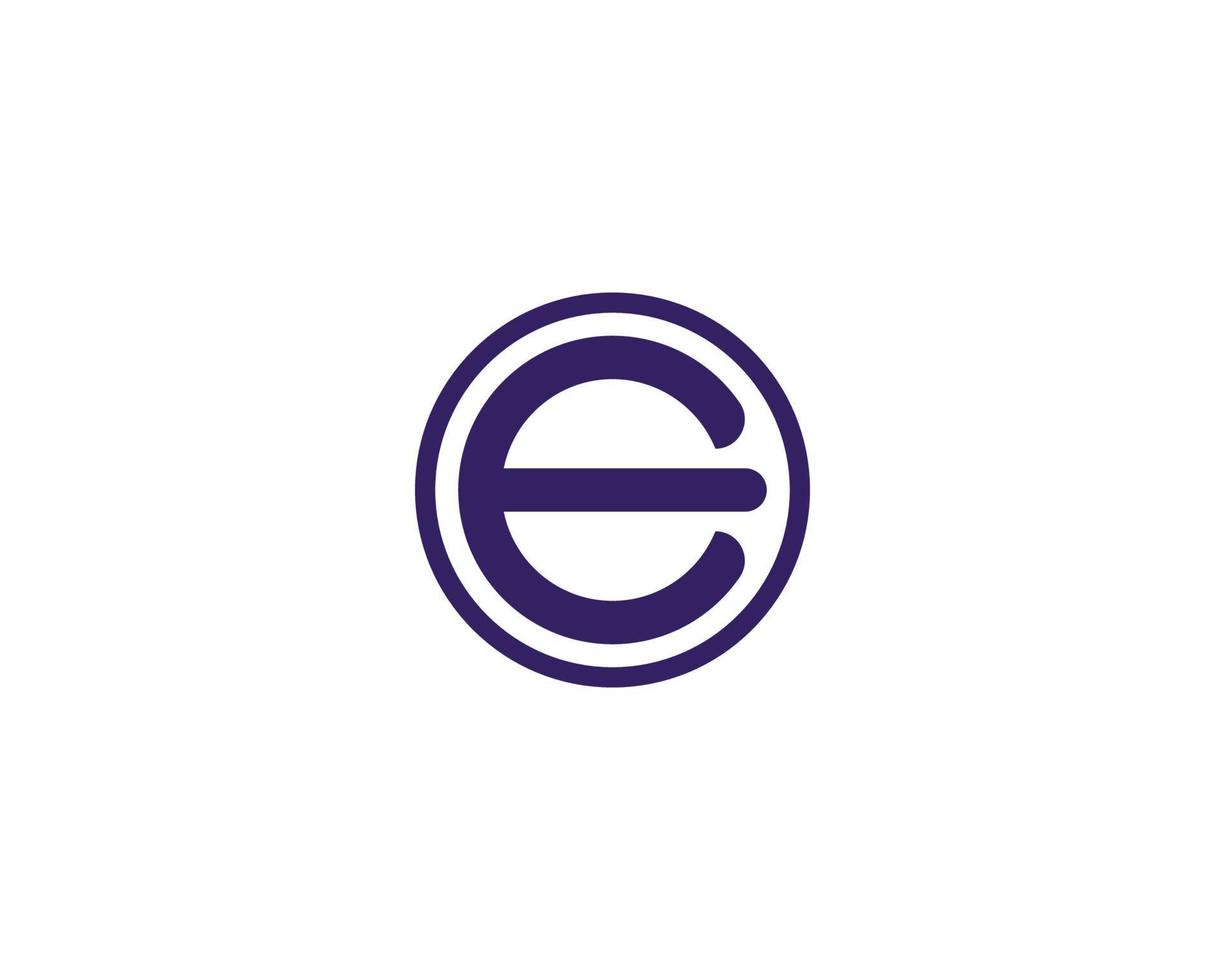 e logotyp design vektor mall