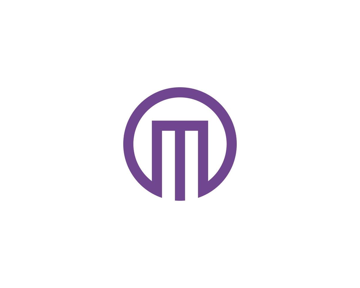 m logotyp design vektor mall