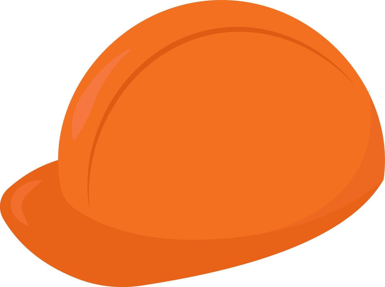 orange hatt, illustration, vektor på vit bakgrund.