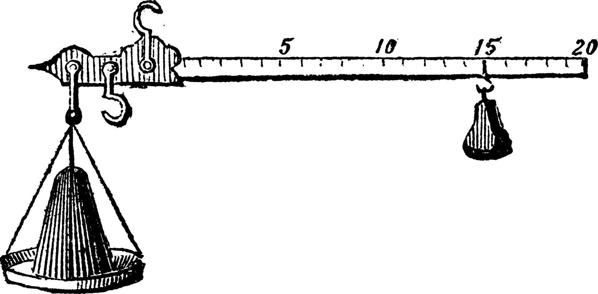 två olika vikter, årgång illustration. vektor