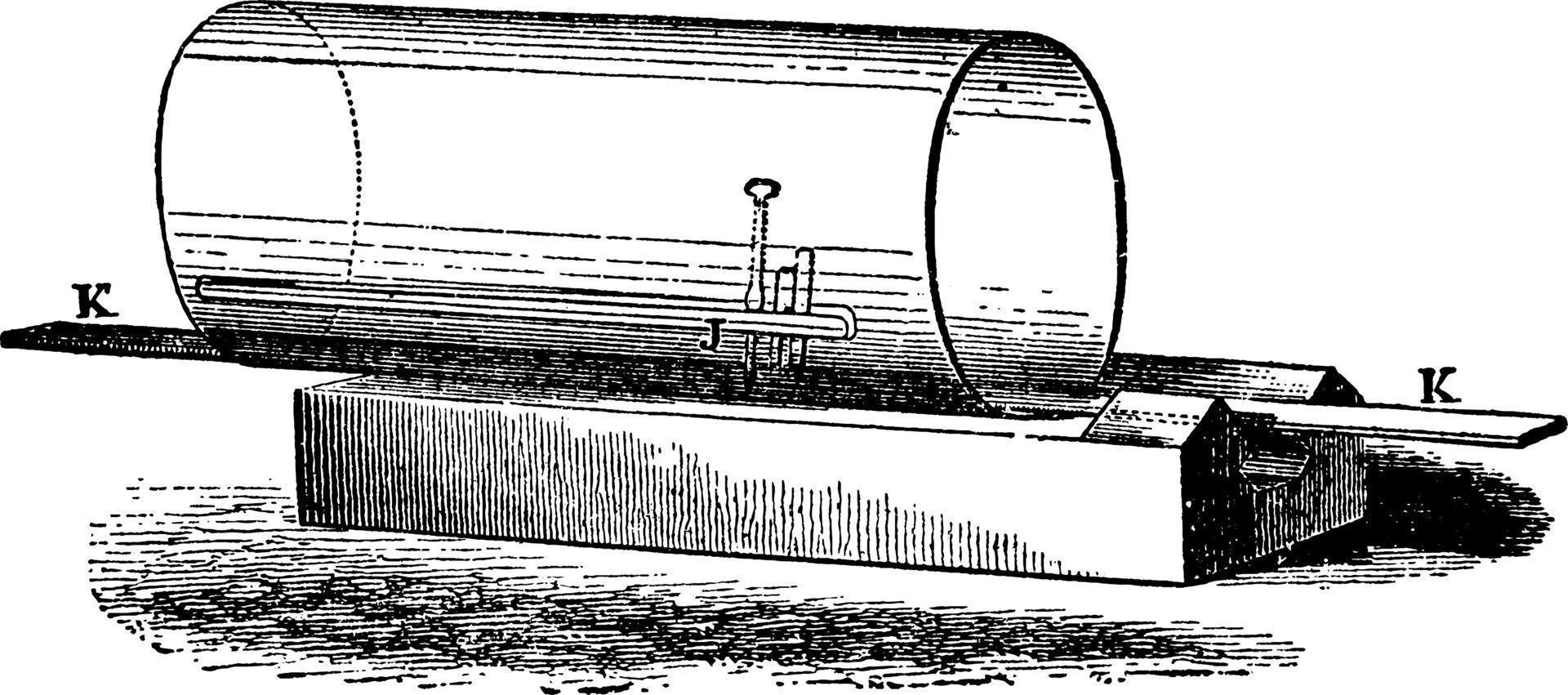 glas fräs, årgång illustration. vektor