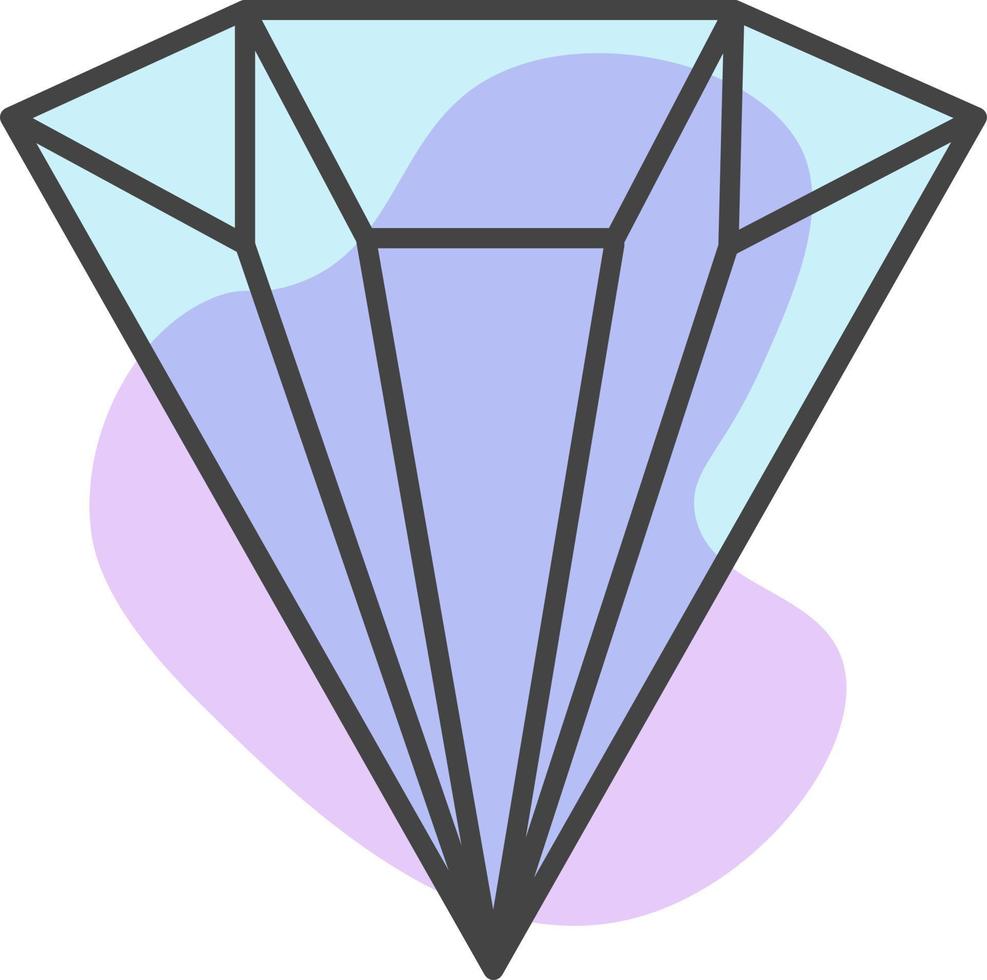 skarp diamant, illustration, på en vit bakgrund. vektor