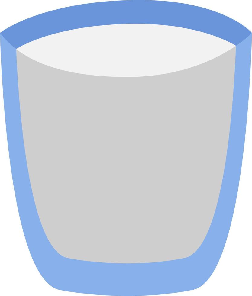 Glas Milch, Illustration, Vektor auf weißem Hintergrund.